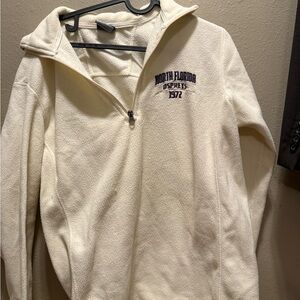 University of North Fl College Cream Quarter-Zip Pullover